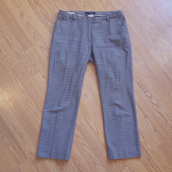 WEEKEND MAXMARA CAPRI FLARE FITW19 STRETCH COTTON DRESS PANTS CROPPED sz US 10 - Picture 2 of 8